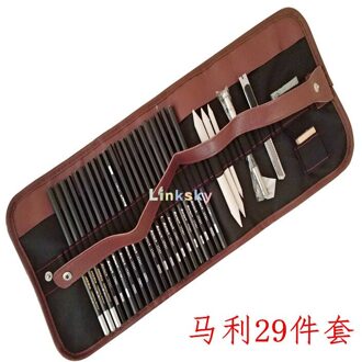 Marie 'S Schets Potlood Set, Professionele Schetsen Tekening Kit, Hout Potlood Potlood Zakken Voor Schilder Scholieren, art Supplies 29 stk