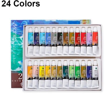 Maries Professionele Verf Kit, 12/18/24 Kleuren, Olie, Schilderen, Tekenen Pigmenten, Arts, olieverf Set 24 Colours