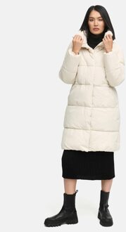 Marikoo dames gewatteerde jas Yukanii met capuchon & ritszakken Beige - L
