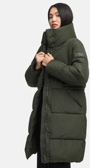 Marikoo dames gewatteerde jas Yukanii met capuchon & ritszakken Groen - XL