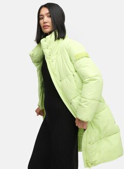 Marikoo dames gewatteerde jas Yukanii met capuchon & ritszakken - maat L Groen