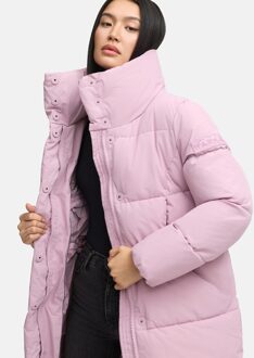 Marikoo dames gewatteerde jas Yukanii met capuchon & ritszakken Paars - XL