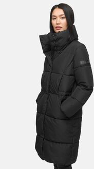 Marikoo dames gewatteerde jas Yukanii met capuchon & ritszakken Zwart