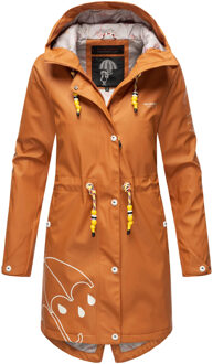 Marikoo dames regenjas – Dancing Umbrella, waterdicht met capuchon Bruin