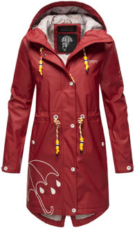 Marikoo dames regenjas – Dancing Umbrella, waterdicht met capuchon Rood