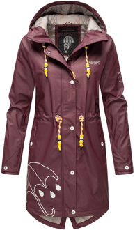 Marikoo dames regenjas – Dancing Umbrella, waterdicht met capuchon Rood