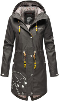 Marikoo dames regenjas – Dancing Umbrella, waterdicht met capuchon Zwart - S