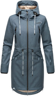 Marikoo dames softshelljas – Racquellee met capuchon & fleecevoering Blauw