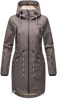 Marikoo dames softshelljas – Racquellee met capuchon & fleecevoering Grijs - XS