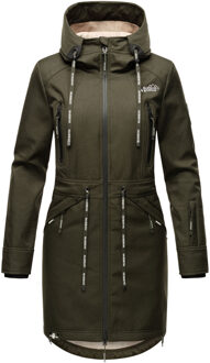 Marikoo dames softshelljas – Racquellee met capuchon & fleecevoering Groen