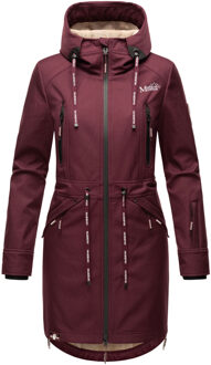 Marikoo dames softshelljas – Racquellee met capuchon & fleecevoering - maat Rood