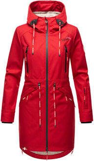 Marikoo dames softshelljas – Racquellee met capuchon & fleecevoering Rood