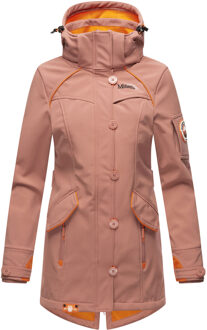 Marikoo dames softshelljas – Soulinaa, waterdicht met afneembare capuchon Bruin - L