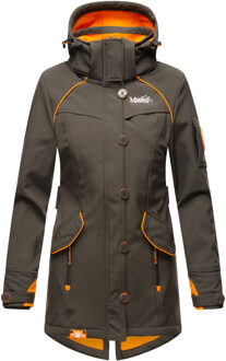 Marikoo dames softshelljas – Soulinaa, waterdicht met afneembare capuchon Grijs - XS