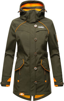 Marikoo dames softshelljas – Soulinaa, waterdicht met afneembare capuchon Groen