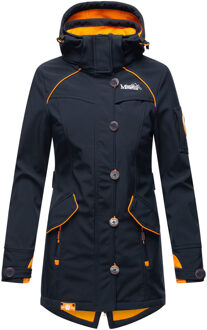 Marikoo dames softshelljas – Soulinaa, waterdicht met afneembare capuchon - maat Blauw
