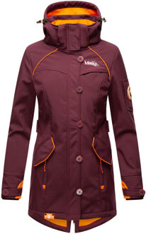 Marikoo dames softshelljas – Soulinaa, waterdicht met afneembare capuchon - maat Rood
