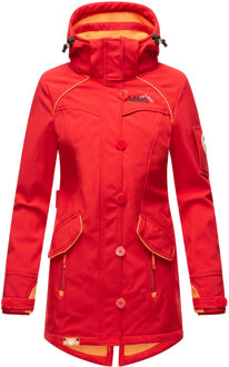 Marikoo dames softshelljas – Soulinaa, waterdicht met afneembare capuchon - maat Rood
