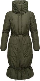 Marikoo dames winterjas Mirenaa – Lang & Elegant Warm Groen