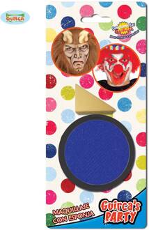 Marine Blauwe schmink met sponsje