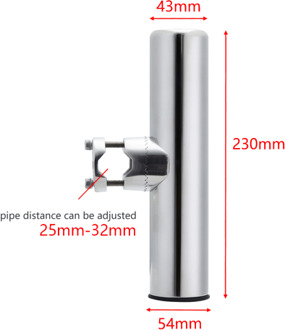 Marine Boot 316 Rvs Hengel Pole Houders Met Metalen Klem 25-32mm