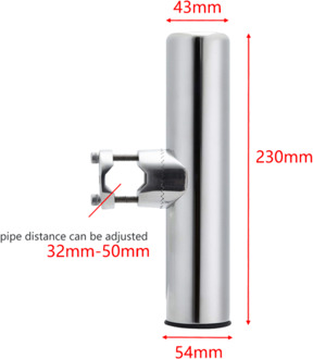 Marine Boot 316 Rvs Hengel Pole Houders Met Metalen Klem 32-50mm