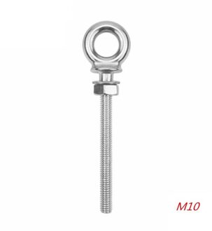 Marine Grade 316 Roestvrij Staal Lange Lifting Eye Bolt Hijsogen Met Moer & Washer U7EF M10