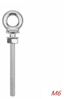 Marine Grade 316 Roestvrij Staal Lange Lifting Eye Bolt Hijsogen Met Moer & Washer U7EF M6