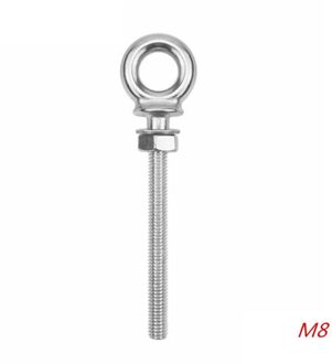 Marine Grade 316 Roestvrij Staal Lange Lifting Eye Bolt Hijsogen Met Moer & Washer U7EF M8
