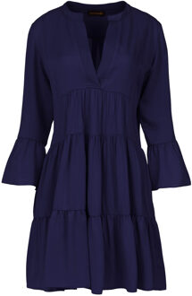 Marine jurk met geplooide naden Navy - L