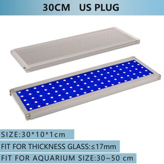 Marine Lamp Voor Aquarium Led Verlichting Plant Fish Tank Licht Voor Aquarium Automatische Timer 24 Uur/7Day 30Cm 50Cm 60Cm 70Cm 80Cm 30CM US plug
