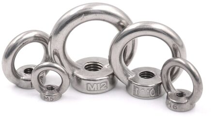 Marine Lifting Eye Moer Ring Moer Loop Gat Voor Kabel Touw Lifting Een Stuk M5/M6/M8/m10/M12 Eye Moer Rvs