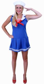 Marine vrouw jurkje blauw
