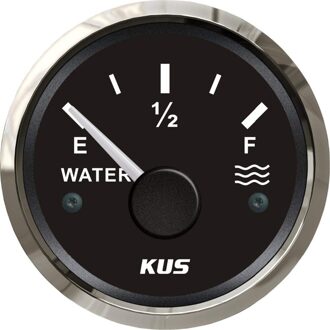Marine Water Niveau Gauge Boot auto Water Niveau Meter Indicator 240-33ohm 52 MM (2 ") met Backlight 12 V/24 V zwart gezicht