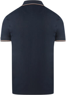 Marineblauw poloshirt met merklogo van Aquascutum - maat M