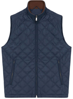 Marineblauwe Polyester Vest Brooks Brothers , Blue , Heren - M