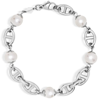 Mariner Bracelet with Pearls Nialaya , Gray , Heren - Xl,L,M