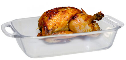 Marinex Ovenschaal van borosilicaat glas - rechthoek - 2.1 Liter - 32 x 17 x 7 cm - serveerschaal