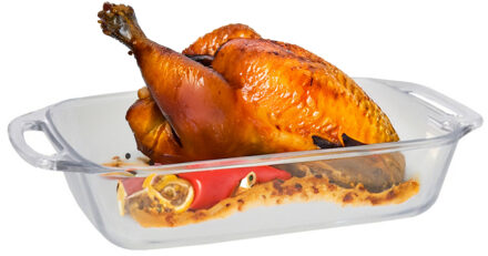 Marinex Ovenschaal van borosilicaat glas - rechthoek - 3.5 Liter - 37 x 23 x 8 cm - serveerschaal