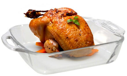 Marinex Ovenschaal van borosilicaat glas - rechthoek - 3.8 Liter - 34 x 28 x 7 cm - serveerschaal