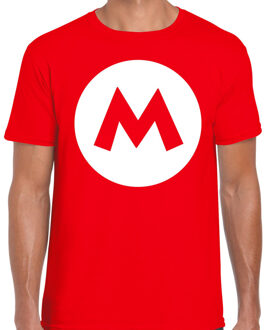 Mario loodgieter verkleed t-shirt rood voor heren XL