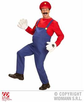 Mario Verkleedpak Rood - Zalm, Blauw