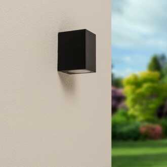 Marion Dimbare LED Wandlamp - GU10 Fitting - IP65 waterdicht - Voor Binnen en buitenlamp - Downlight - Vierkant - Zwart - Modern