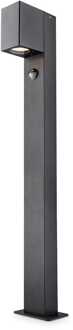 Marion LED Sokkellamp buiten zwart - 100 cm - Bewegingssensor - Padverlichting - GU10 Fitting - Max. 7 Watt - IP65 Waterdicht - Staande buitenlamp