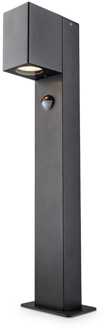 Marion LED Sokkellamp buiten zwart - 50 cm - Bewegingssensor - Padverlichting - GU10 Fitting - Max. 7 Watt - IP65 Waterdicht - Staande buitenlamp