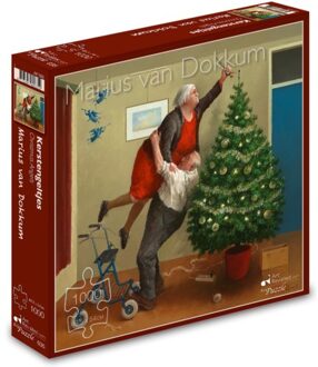 Marius Van Dokkum - Kerstengeltjes - Puzzel 1000 Stukjes