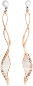 'Mariza' Dames 925 Sterling Zilveren Oorbellen - Roze ZO-7171/RG Rosé