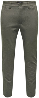 Mark Tap Herringbone Chino Heren groen - W29L32