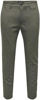 Mark Tap Herringbone Chino Heren groen - W32L32