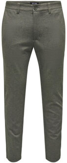 Mark Tap Herringbone Chino Heren groen - W33L32